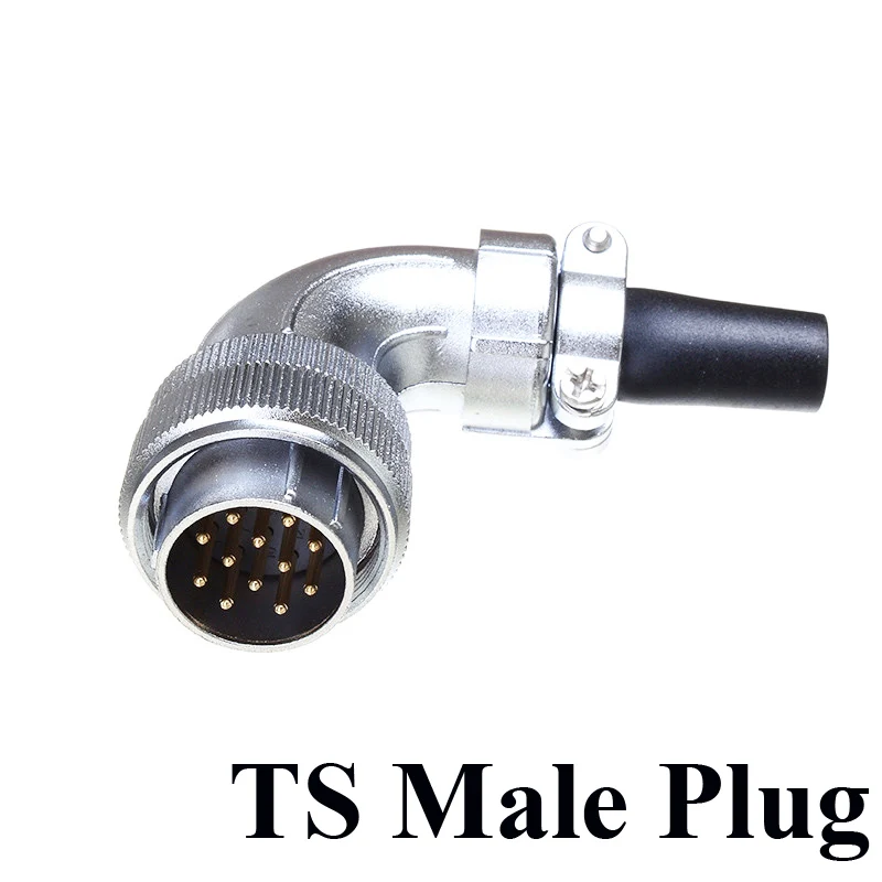 Фоторазъем WS24 TS TC TR 2 3 4 9 10 12 19 штырьковый Мужской Угловой пластиковый