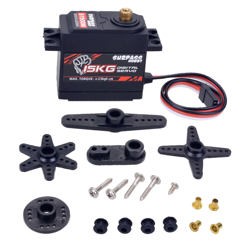 

New Arrival !!! SURPASS 15KG Steering Digital Servo Metal Gears for 1:10 RC Car Ship DIY