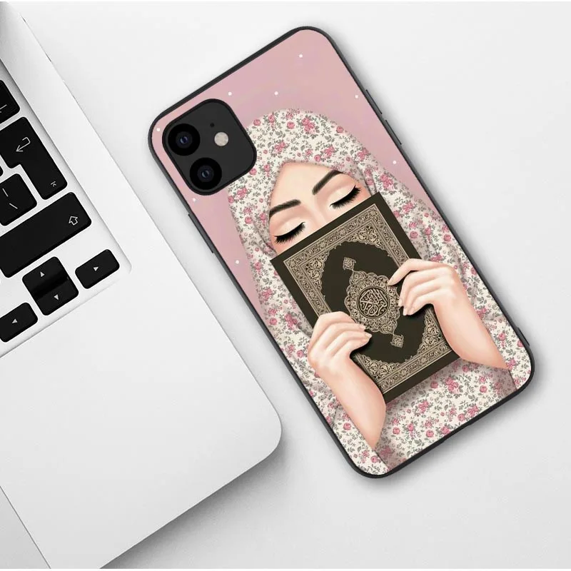 TPU Роскошный женский силиконовый чехол в хиджабе для iPhone 11 Pro Max X мусульманская исламская накладка-решетка для iPhone X 7 8 Plus XS Max XR - Цвет: TPU