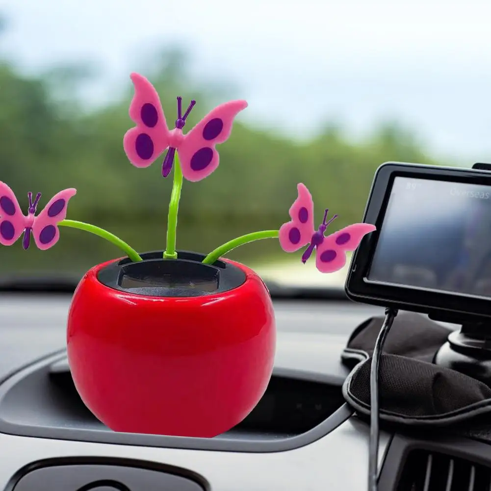 New Fashion Solar Dancing Toy Butterfly Safflower Swinging Dashboard Ornament Kids Gift Auto Interior Home Decor Accessories | Автомобили