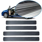 Наклейка на пороги автомобиля, 4 шт., 60x6,8 см, защита от ударов, потертости, защита от царапин, углеродное волокно, наклейка на дверь автомобиля, аксессуары для стайлинга