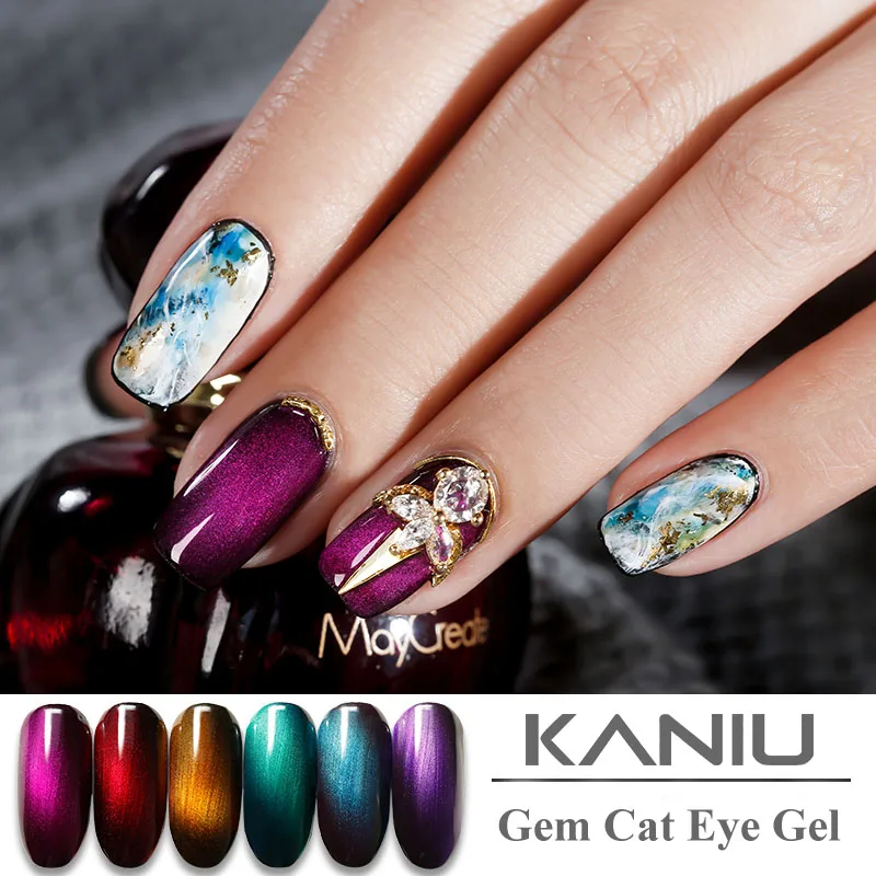 Гель лак для ногтей кошачий глаз 12 мл 6 цветов|Гель ногтей| |