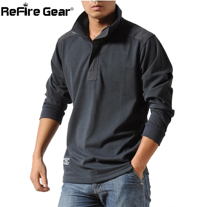 Мужские повседневные футболки из хлопка Refire Gear весенние свободные тактические