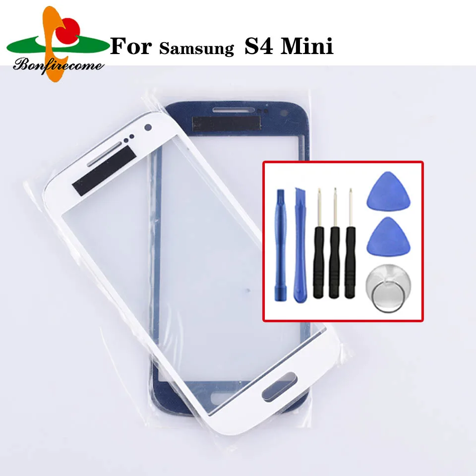 Передняя панель сенсорного экрана для Samsung Galaxy S4 mini сменная стеклянная крышка