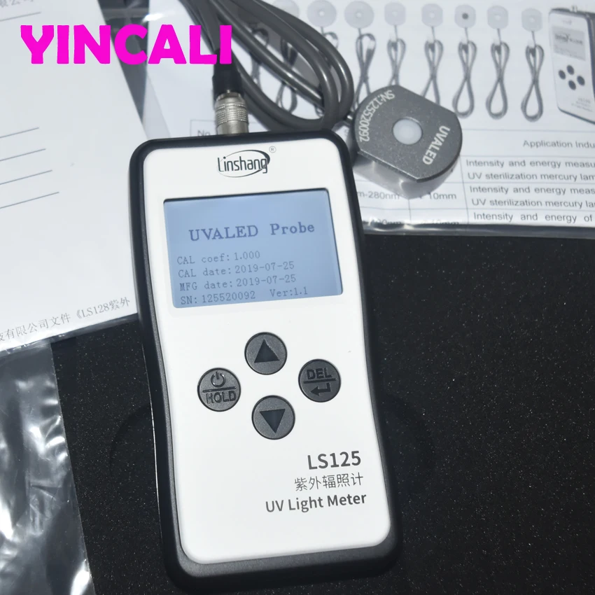 Обновленный УФ-светильник LS125+ UVA светодиодный зонд подходит для измерения интенсивности и энергии светодиодный диапазон лампочек 340nm-420nm