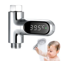 energy smart led display hot water shower thermometer selfgenerating electricity temperature monitor meter celsius faucets sauna