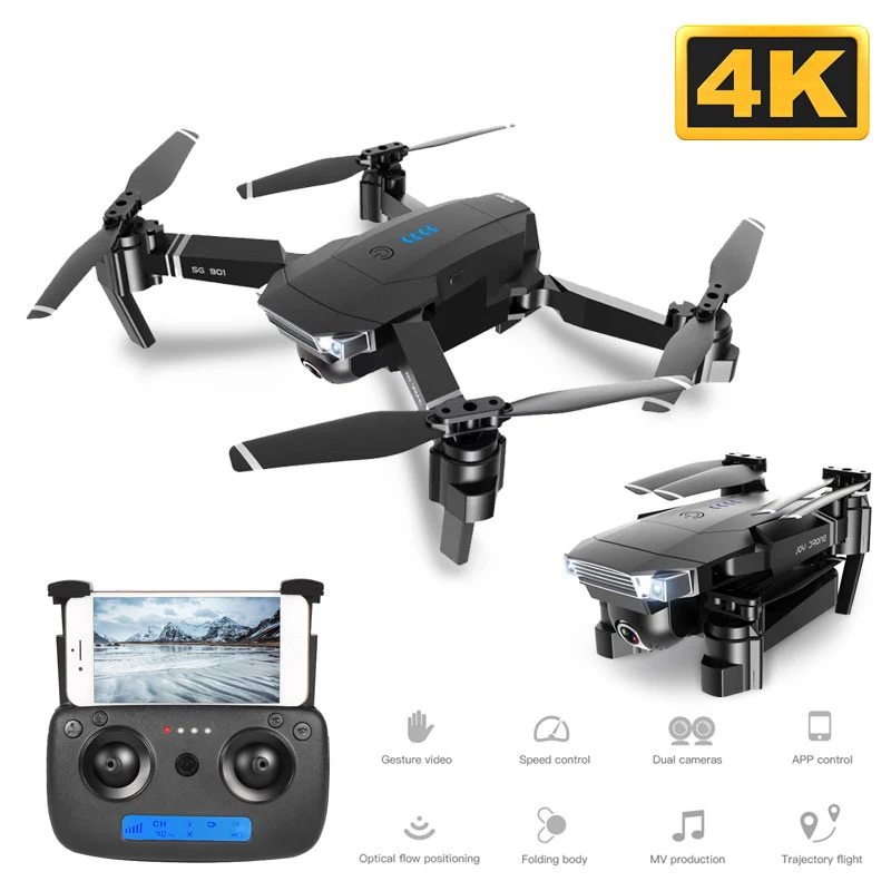 SG901 Wi Fi FPV Drone 4K HD Двойная камера профессиональный Дрон оптический поток умный