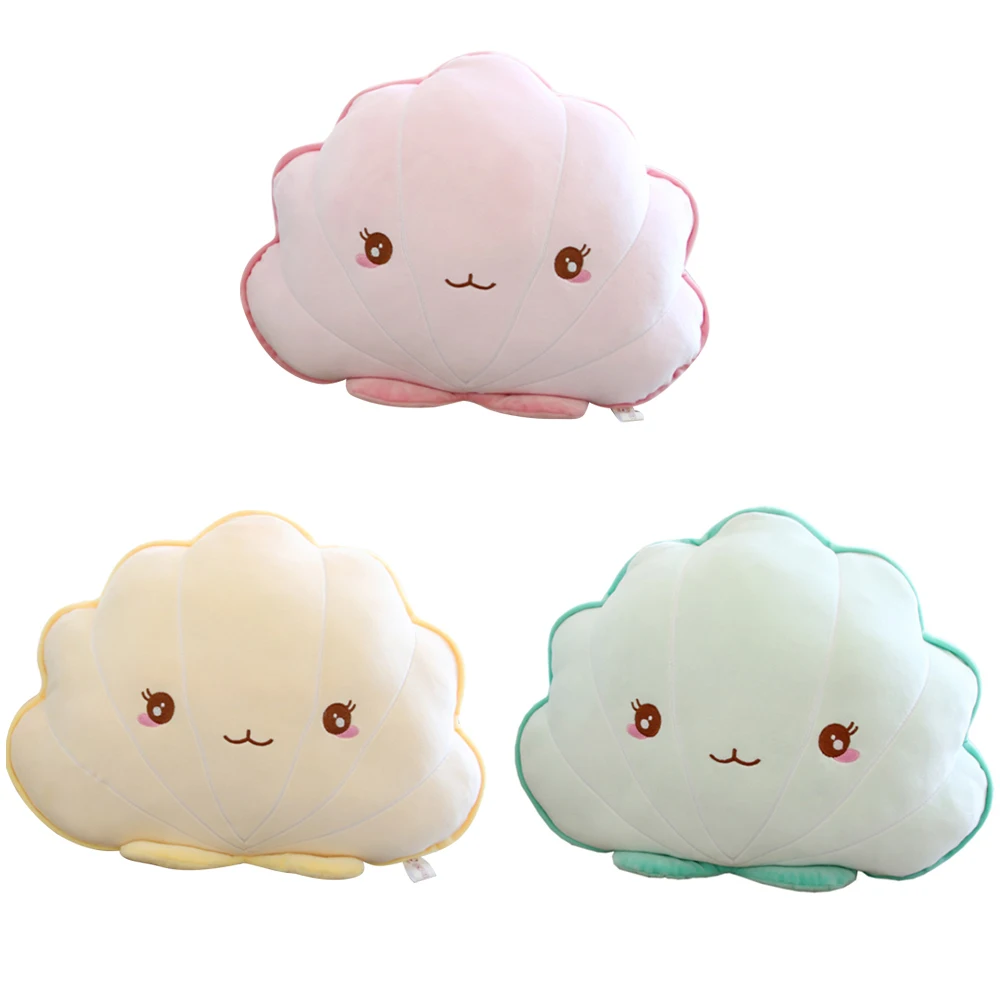 Подушка в форме ракушки милая игрушка-выражение плюшевая заполненная подушка