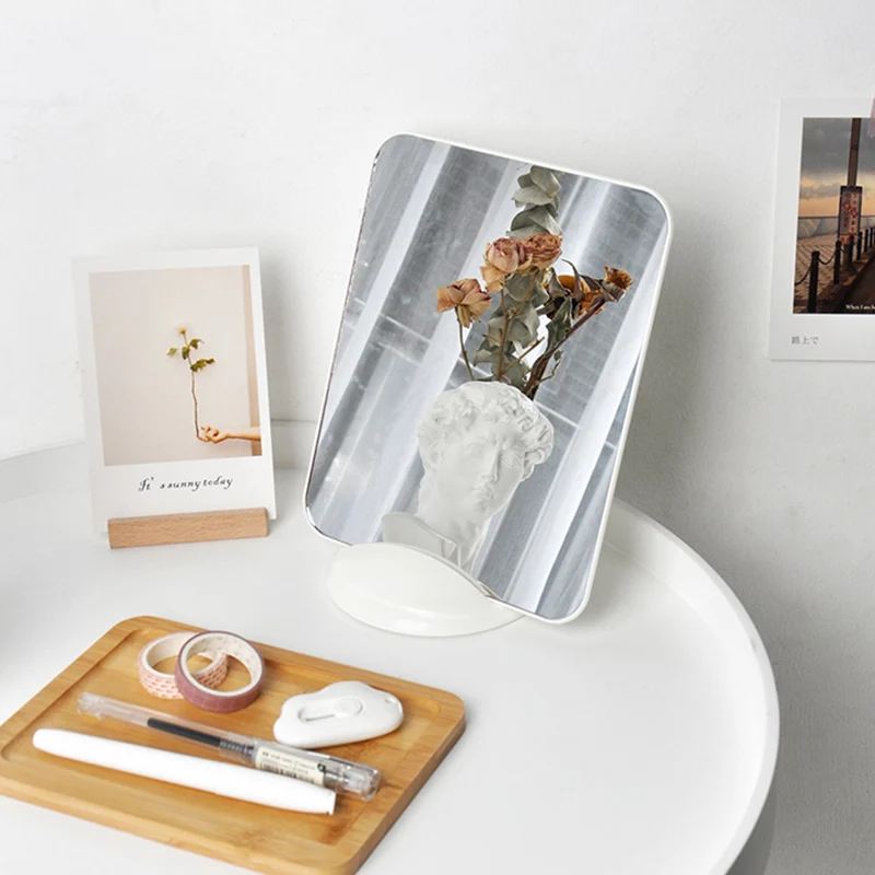 

Vertical And Horizontal Mirror INS Style зеркало espejo Student Portable Dormitory Home Decor Desktop Make-up Mirror Female