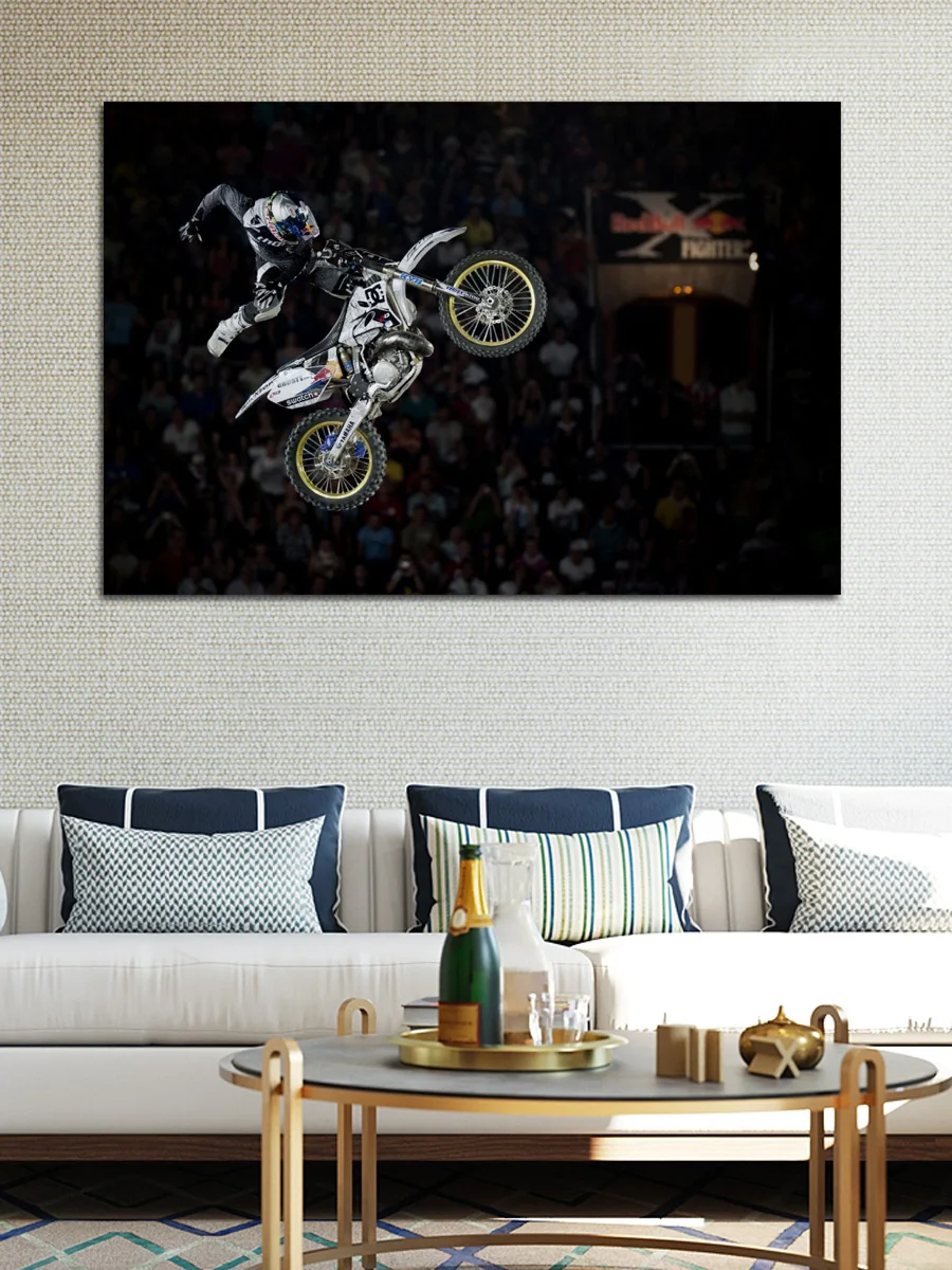 extreme motorcycle Motor bike sports motocross posters on the wall picture home living room decoration for bedroom KG080 | Дом и сад