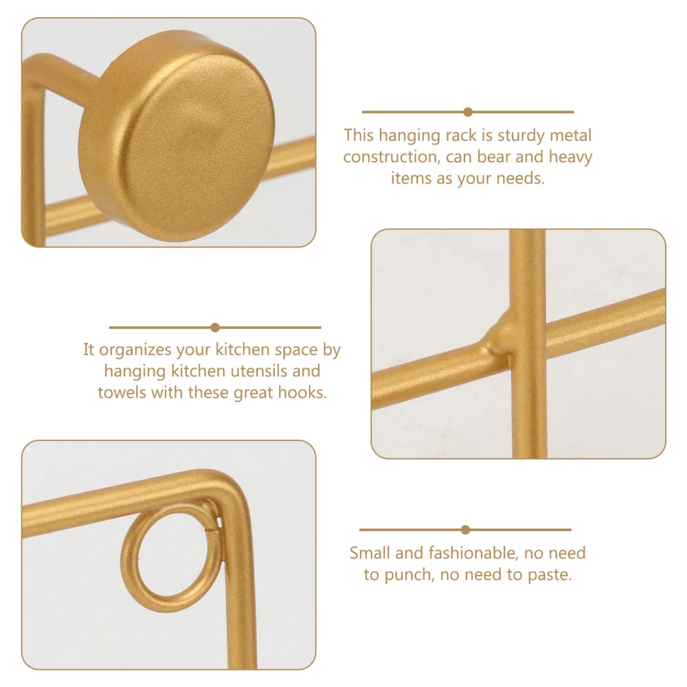 

1Pc Decorative Wall Hooks Iron Hat Clothes Hanger Versatile Household Hanger