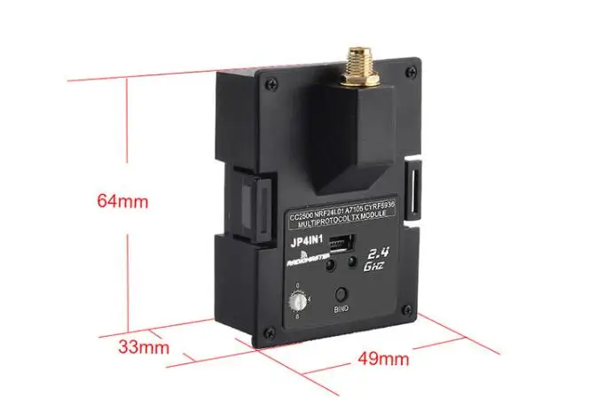 4-в-1 Перемычка Radiomaster jp4 в 1 2 4G CC2500 24L01 Flysky Frsky DSM2 futaba многопротокольный модуль TX с