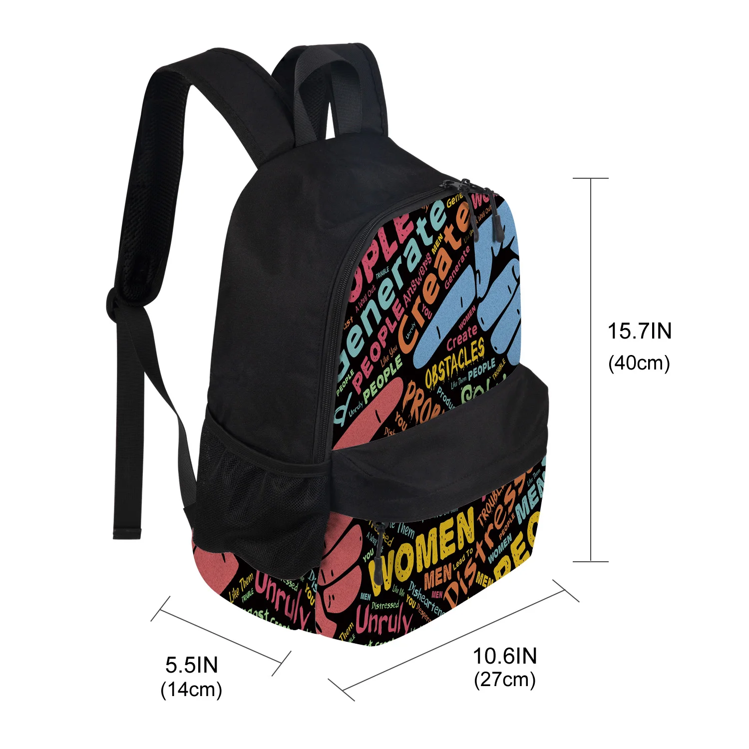 Текстовая иллюстрация уличный английский рюкзак студенческий для ноутбука