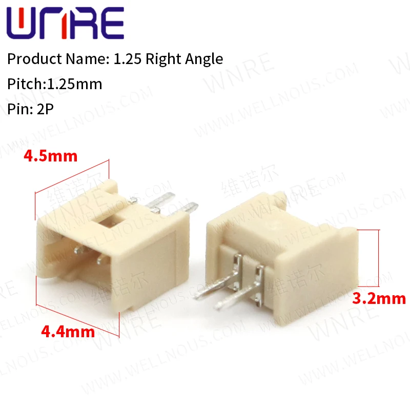 1.25mm Pitch Wafer Connector Bend/Right Angle DIP SMD 2/3/4/5/6/7/8/9/10 Pin Housing Shell Plastic Plugs images - 6