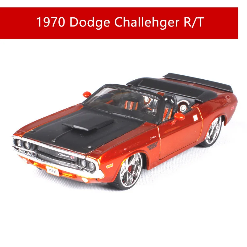1970 Maisto 1:24 1970 Dodge Challenger модель автомобиля из сплава литье под давлением модель автомобиля моделирование украшение автомобиля коллекция подарочная игрушка - Цвет: 1970