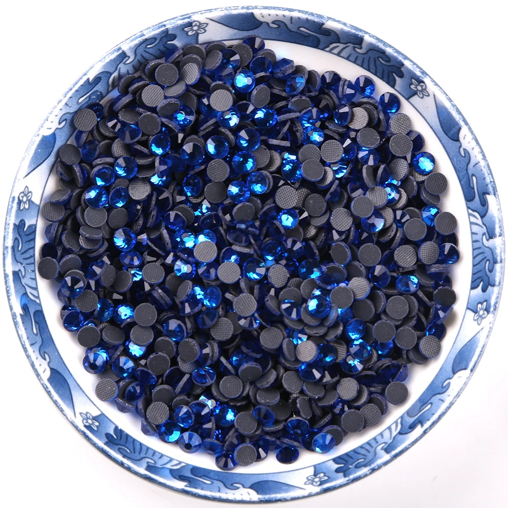 Блестящие камни горячей фиксации с голубым кристаллом бесплатная доставка|hot fix
