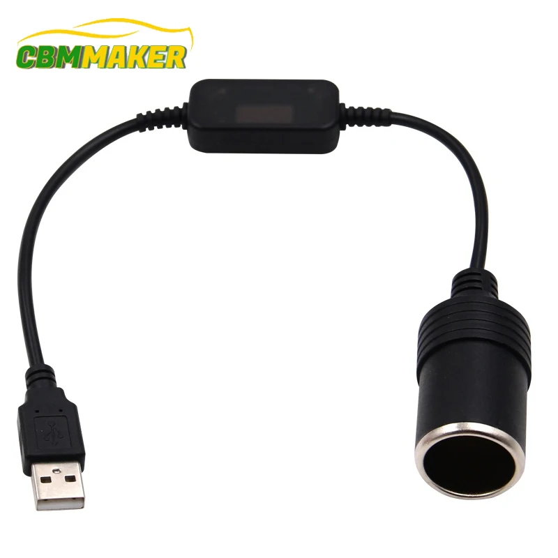 

Car Cigarette Lighter Socket USB 5V To 12V Converter Adapter Wired Controller Plug Connector Adapter Auto Interior Socket