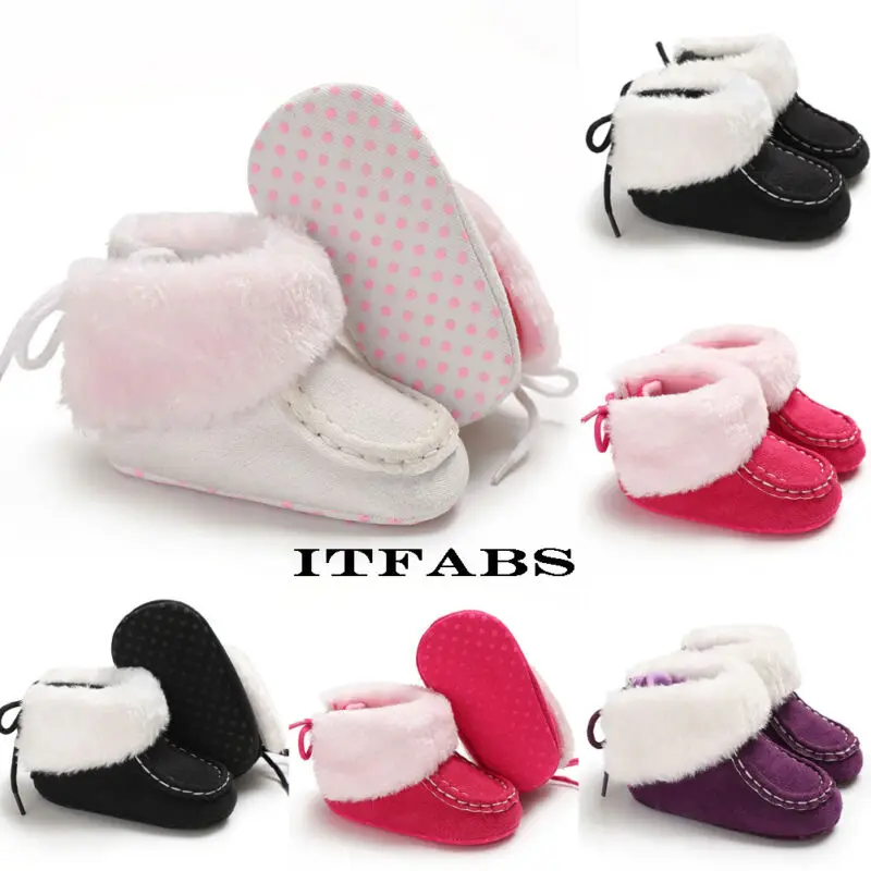 

Baby Girl Boy Snow Boots Winter Booties Infant Toddler Newborn Crib Shoes 0-18M