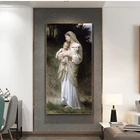 Абстрактный Иисус и Дева Мария ребенок портрет, холст, живопись плакаты и принты в скандинавском стиле Настенная картина для гостиной