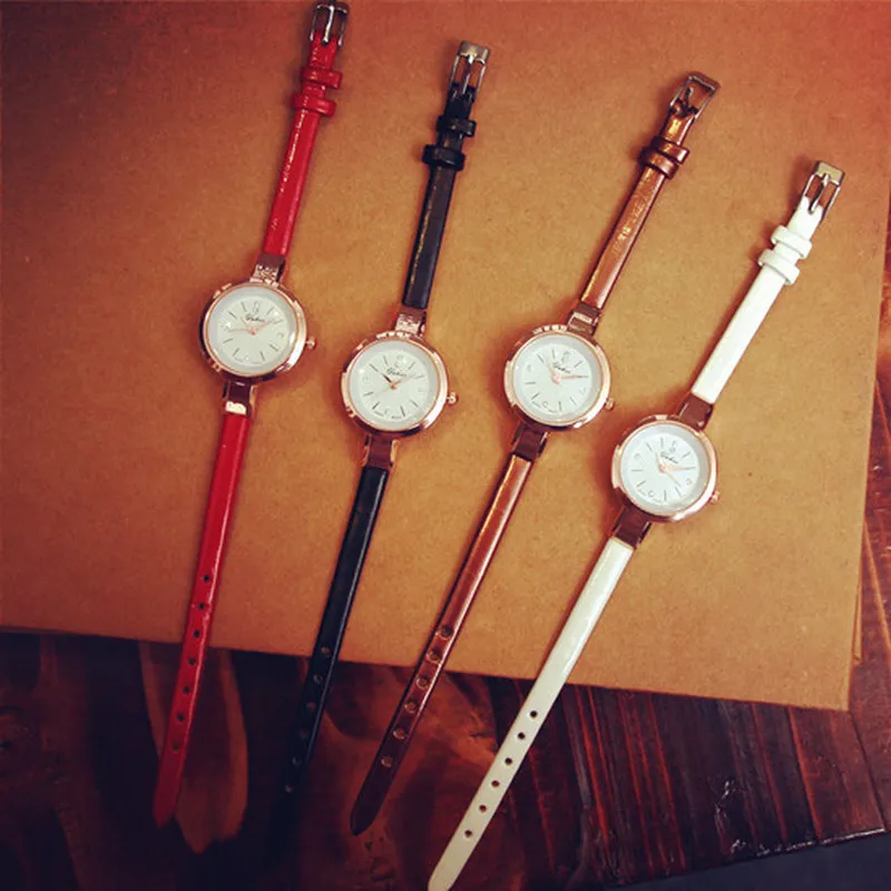 Новый сверхтонкий ремень темперамент модные маленькие часы дисковый браслет