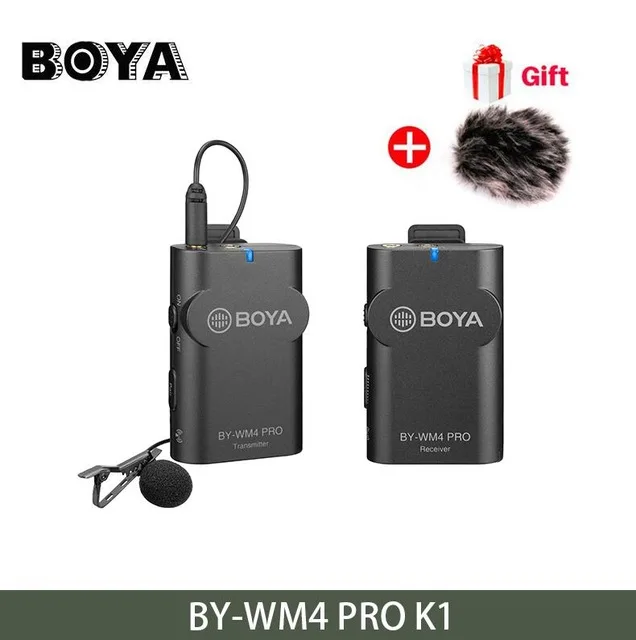 Boya BY-WM4 Pro/BY-WM4 Mark II беспроводные ПЕТЛИЧНЫЕ Микрофон Студийный конденсаторный лацкан микрофон для интервью для iPhone Canon камеры Nikon - Цвет: Цвет: желтый