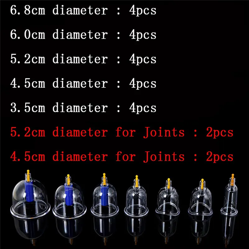 24 шт. массажные банки мониторы здоровья для китайской терапии открывания