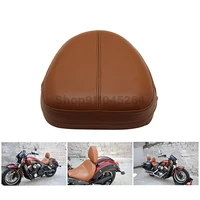 motorcycle brown pu leather rear driver rider backrest mounting kit for harley modified universal backrest