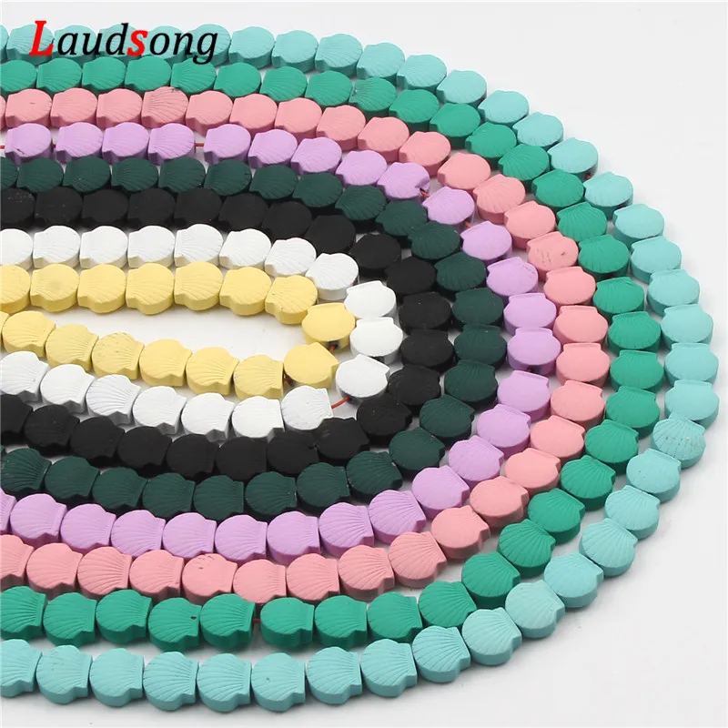 Natural Shell Hematite Stone Beads Spray paint Loose Spacer For Jewelry Making Diy Necklace Bracelet Accessories 8x9mm | Украшения и