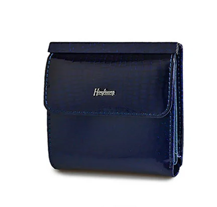 dark blue Новинка, женский кошелек, Ретро стиль, модные женские кошельки, натуральная кожа, короткий кошелек, сумка для денег, отделение для монет, Женский кошелек, кошельки для девушек - Цвет: dark blue