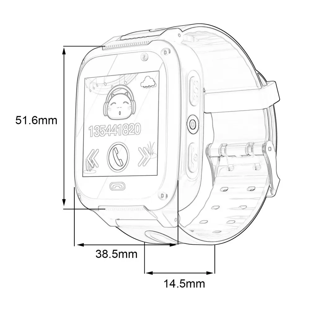 

G36M-S4 Children Smart Watch 1.44 Inch Touch Screen SOS Emergency Alarm Camera Anti-Lost Watch For Kids Safe