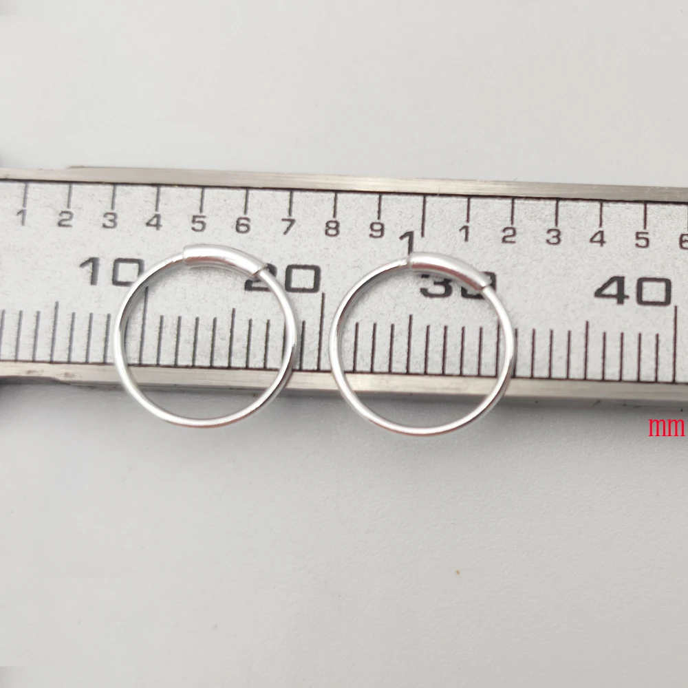 Кольцо для пирсинга носа из стерлингового серебра 925 пробы 22 г 16 шт./лот |