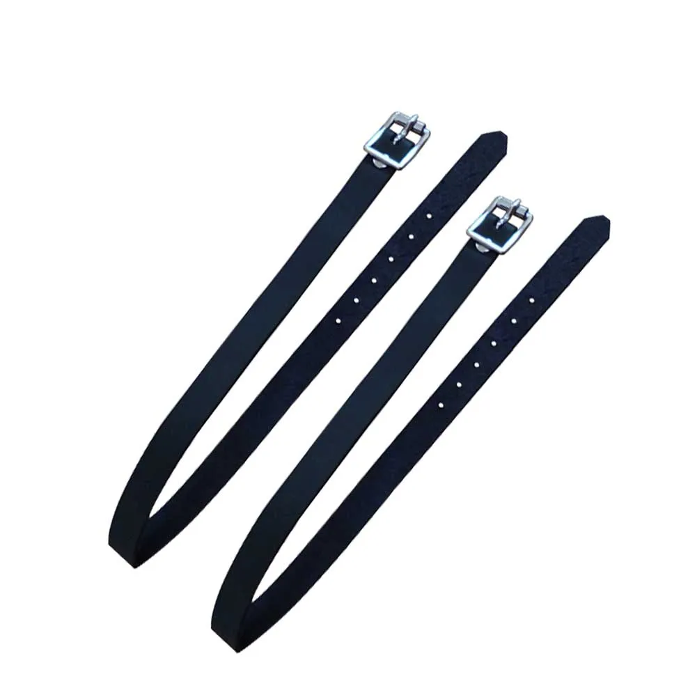 

2 Pcs Equipment Training Spur Strap Horse Riding PU Leather Long With Buckle Durable Outdoor Solid Sports Protective Accessories
