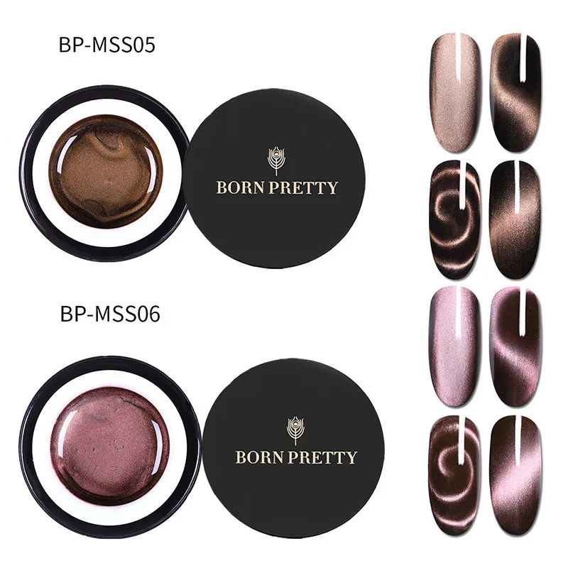 BORN PRETTY 5D Гель-лак для ногтей с эффектом «кошачий глаз» 5 мл Магнитный замачивающий УФ гель-Лаки звездное небо нефритовый эффект лак черная основа - Цвет: Set 15