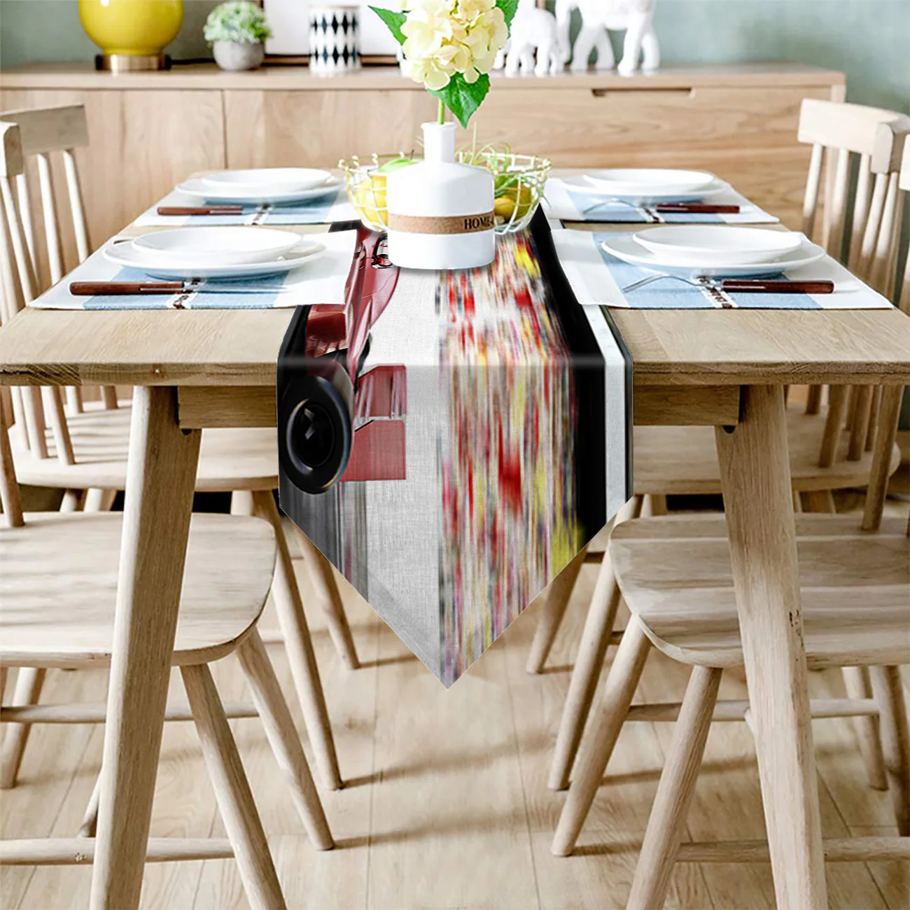 Настольная дорожка комод шарфы Гоночная машина для соревнований кухонная