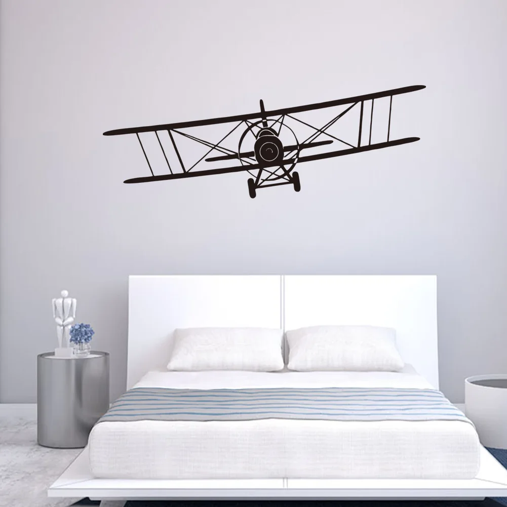 

Glider Creative Carved Wall Stickers Children's Room Cool Aircraft Decoration Kitchen Accessories