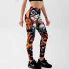 Женские леггинсы с принтом, женские пикантные легинсы для занятий фитнесом, эластичные брюки с эффектом пуш-ап