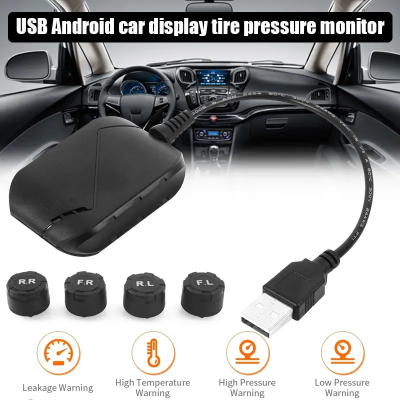 2019 4 Внешний датчик Tpms Usb беспроводной автомобильный TPMS для анти взрыва Android