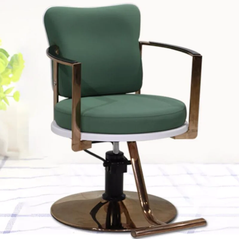 

Парикмахерское кресло из нержавеющей стали, вращающийся высококлассный модный современный стул для парикмахерской, салона красоты