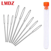 lmdz 9 pcs large eye blunt sewing needles 2 17in2 36in 2 76in sewing stitch needle handmade leather embroidery thread needle