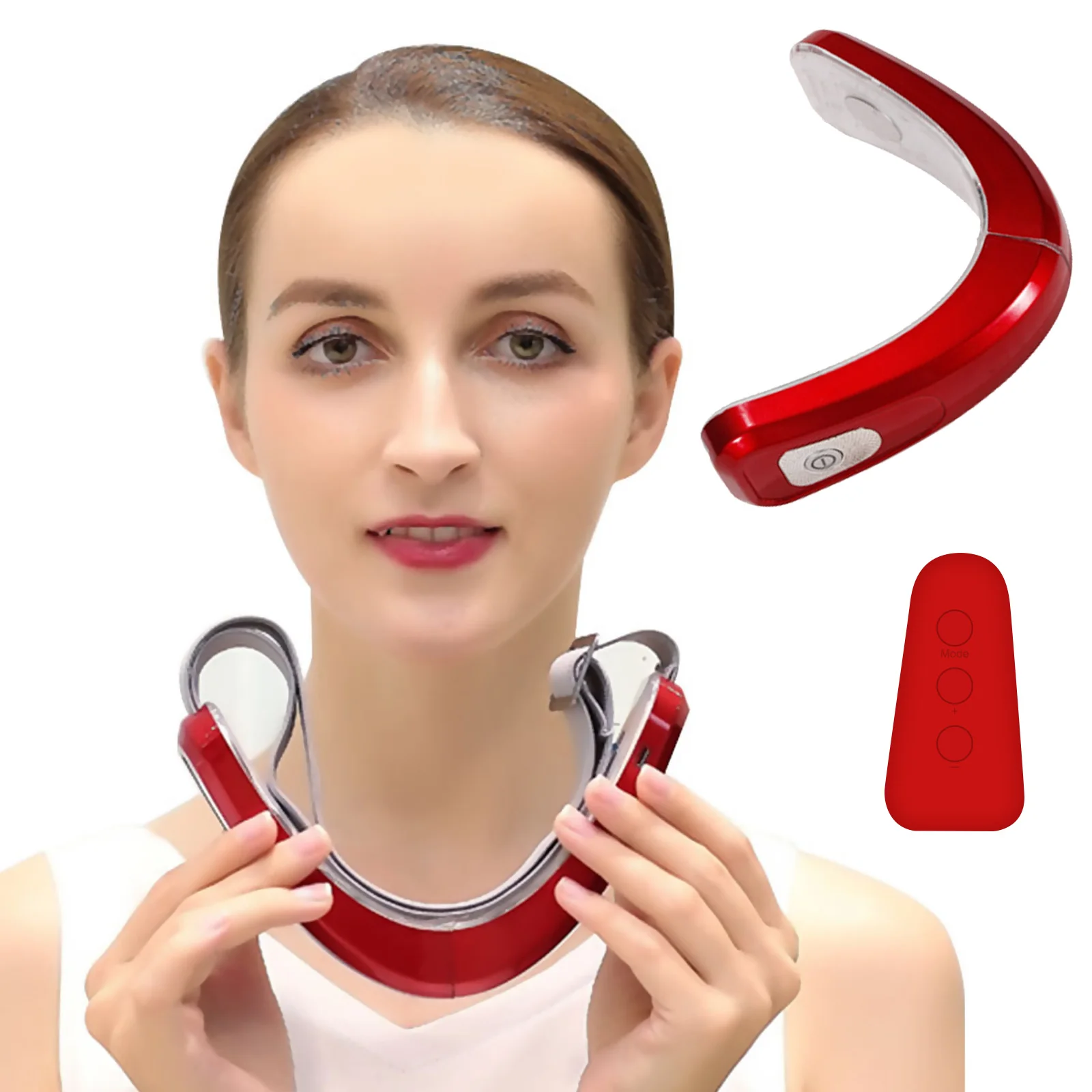 

Multifunctional Electric V-Face Shaping Lifting Machine Chin Massager with Voice Broadcast Function Remote Control for Women