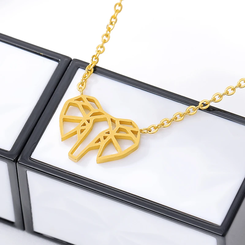 Богемия ювелирные изделия цвета: золотистый серебристый Цвет Оригами Кулон Слон