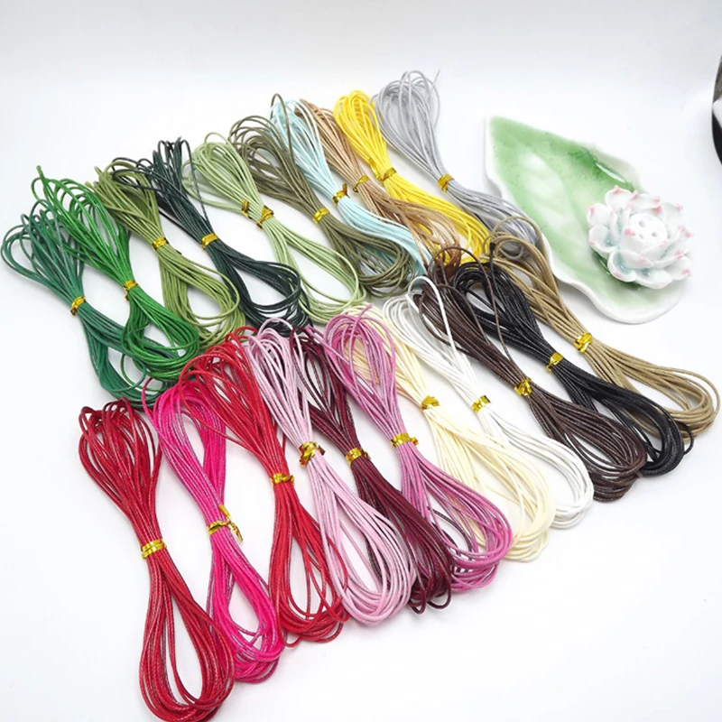 1 мм корейская веревка 4 м Вощеная Веревка бусины с отверстиями браслеты трос
