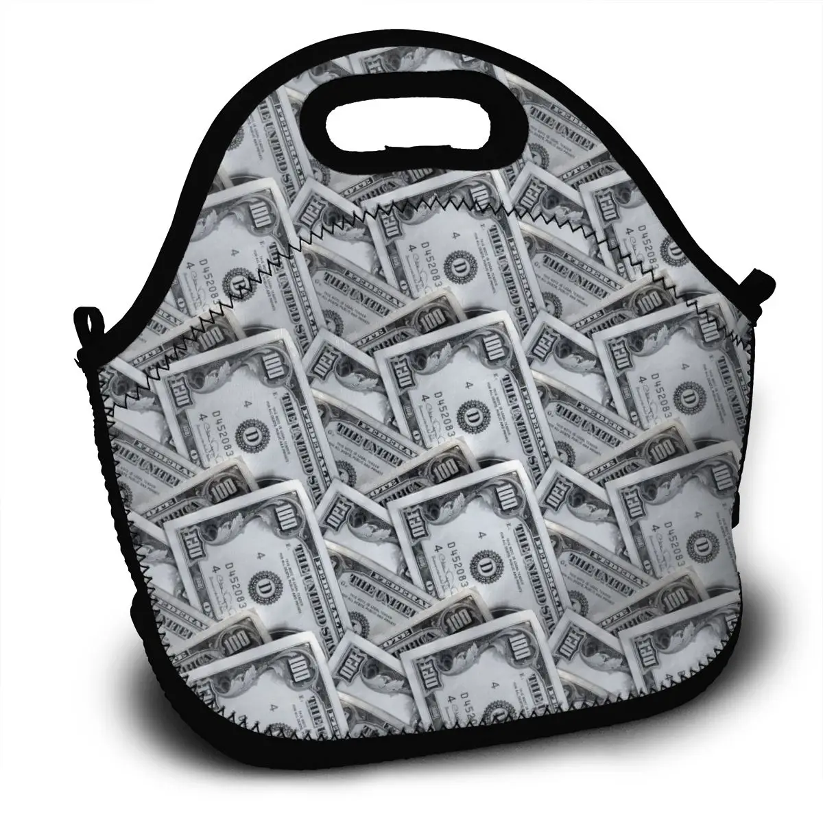 100 дизайн доллар сумка для обедов с принтом женщин детей новый стиль мешок еды
