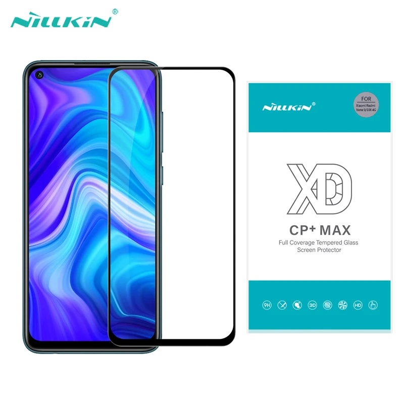 

Закаленное стекло Nillkin XD CP + MAX для Xiaomi Redmi Note 9 Redmi 10X 4G, противоударное защитное стекло на весь экран для Redmi Note 9