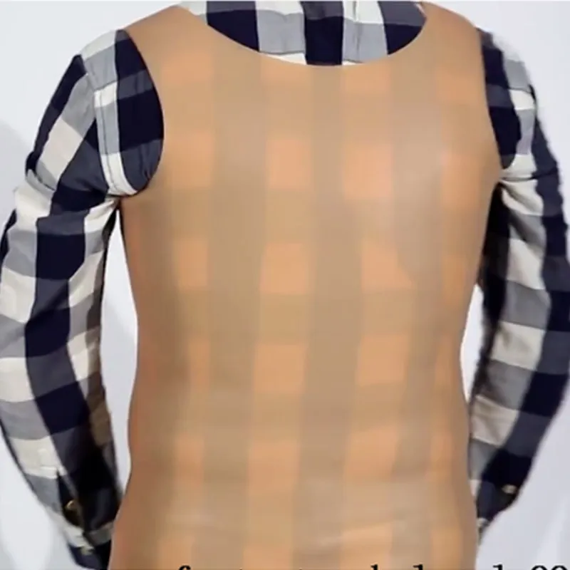 Новый сильный мужской жилет для мышц Мужской силиконовый реалистичное боди