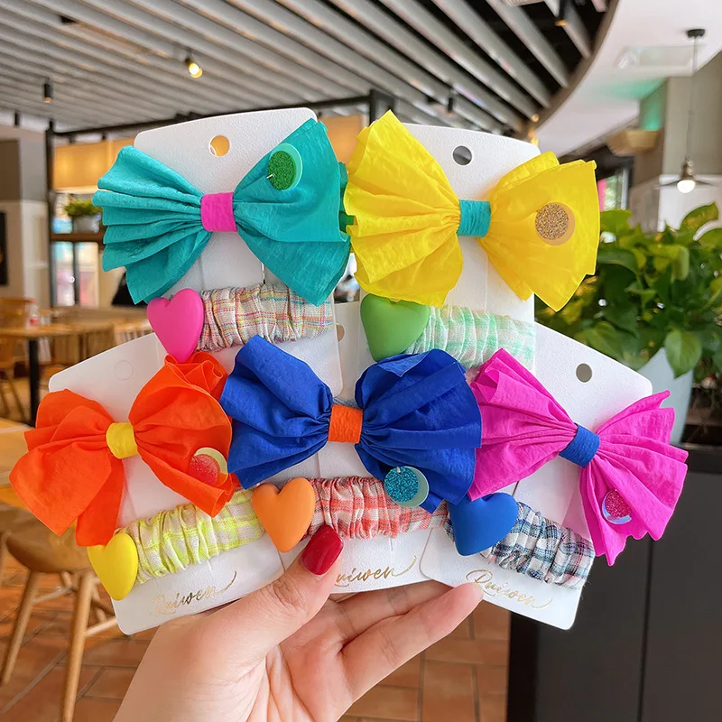 

2 шт., заколки для волос в клетку, с бантом