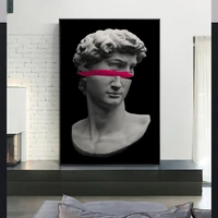funny art vaporwave sculpture of david canvas art posters and prints abstract david canvas paintings on the wall art pictures