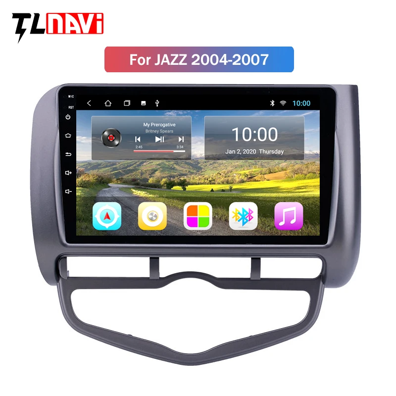 

2G Оперативная память 9 дюймов Android 10 автомобильный радиоприемник с навигацией GPS для 2006 Honda Jazz города Авто AC левым