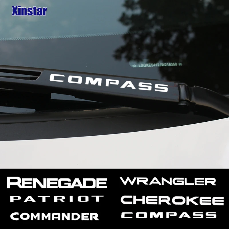 

4pcs Car Windshield Wiper Sticker For Jeep Renegade Patriot Wrangler Cherokee Compass Commander