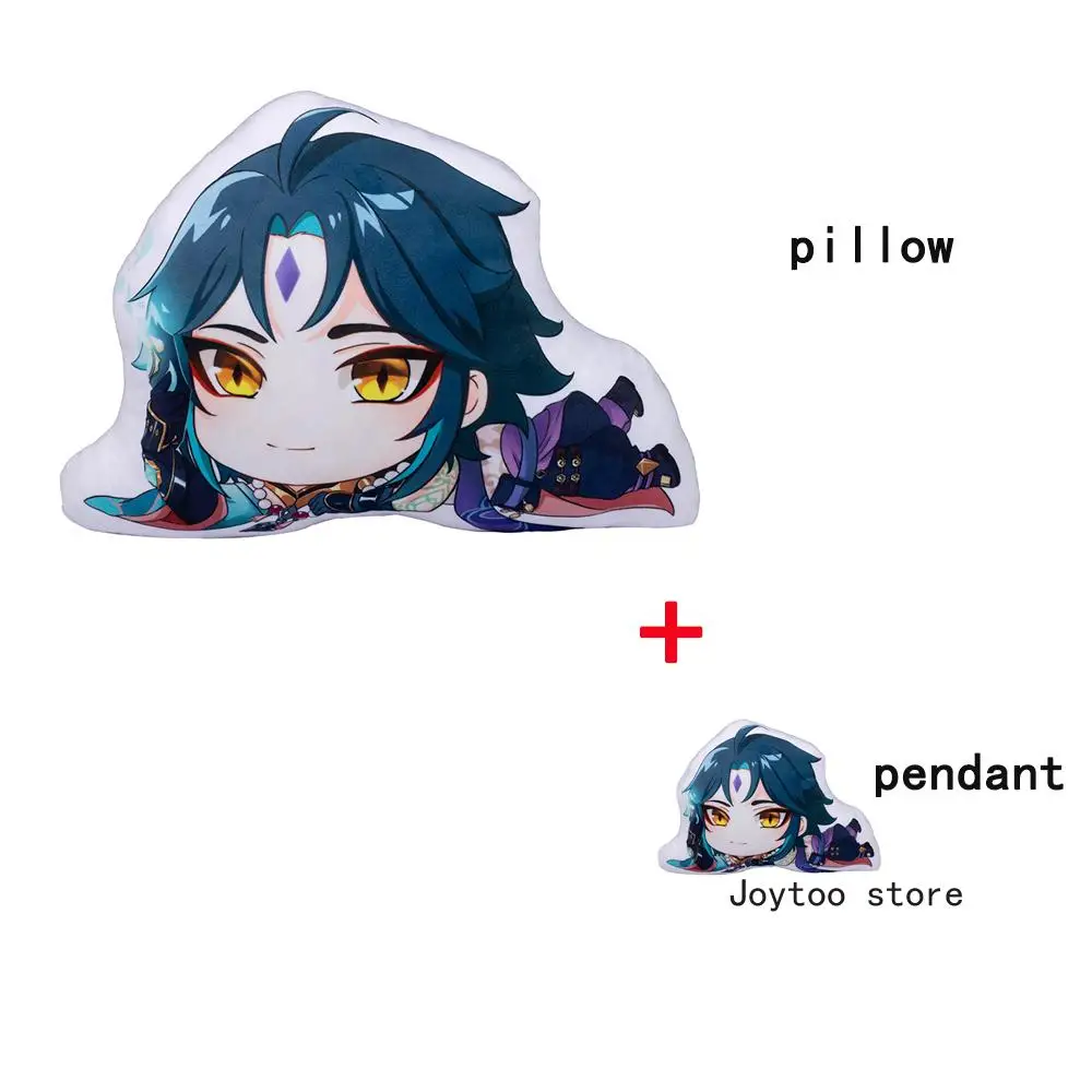 

Kawaii Genshin Impact Plush Pendant and Pillow Lovely Zhongli Tartaglia Barbatos Venti Xiao Morax Plush Peluche Bag Pendant Gift